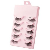 밍크 속눈썹 볼륨 인조 3D 내추럴 롱 메이크업 실 솜털 5 쌍, 09 5 pairs 1008_01 Eyelashes
