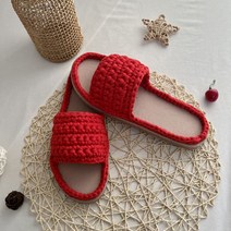 도두리 DIY 손뜨개 코바늘 뜨개질 실내화 취미 만들기 키트 패키지 뜨기 - 동영상제공, 플라워블루, 250mm