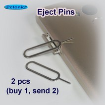 PCTONIC-Sim 카드 이젝터 핀 트레이 배출 바늘 도구 아이폰 삼성 화웨이용 스마트 휴대폰용 긴 10mm 길이, 한개옵션1, 한개옵션0