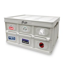 이츠라이프 캠핑 폴딩박스 차박 테이블 56L, 폴딩박스 화이트