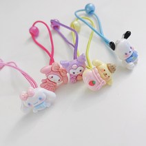 캐릭터 헤어끈 머리끈 머리방울 5개 1세트