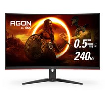 AOC C32G2ZE 32인치 곡선형 프레임리스 게이밍 모니터 풀 HD 1920x1080 VA 05ms 240Hz AMD FreeSync Premium DPHDMVGA VESA 3