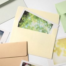 파스텔 청첩장 & 엽서봉투 100장입, 그린