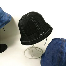 제작 헌 데님 바느질 어부 모자