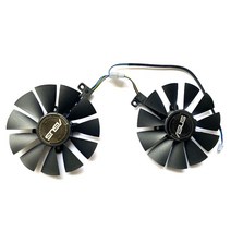 AREZ ASUS Radeon RX 470 570 580 EXPEDITION OC 그래픽 카드 냉각 팬 용 2pcs T129215SU PLD09210S12HH 4P, 02 T129215SU