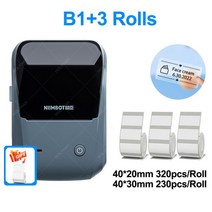 네임스티커기계 송장프린터 미니라벨기 Niimbot-B1 휴대용 포켓 블루투스 감열 라벨 프린터 자체 접착 스티커 라벨링 기계, [13] B1 Add 3 Rolls G