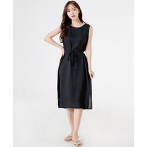 1+1여름원피스 옆트임 민소매 나시 원피스 블랙 소라