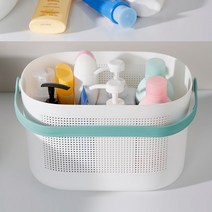 비투리빙 컬러라인 목욕바구니(블루그린) 물빠짐 샤워바구니, 1