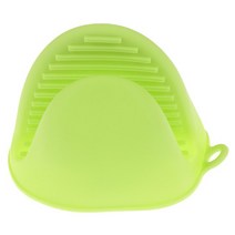 1Pc 실리콘 내열성 장갑 클립 절연 비 스틱 미끄럼 방지 냄비 대변 홀더 요리 베이킹 오븐 미트, 02 Green