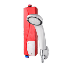 220v 3000w 홈 미니 전기 샤워 주방 탱크리스 온수기 순간 저장 무료 온수 가열기, 빨간색, 우리 플러그