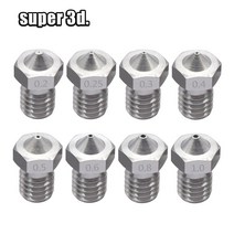 3D프린터 관련 부품 용품 3D 프린터용 스테인리스 스틸 노즐 V5 V6 스레드 0.2mm 3.00mm 압출기 핫엔드, 10 05mm 1.75mm