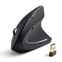 왼손마우스 RYRA 인체 공학적 수직 마우스 2.4G 무선 오른손 왼손 컴퓨터 게임 USB 광학 게이머 노트북 PC, 02 Battery version, 한개옵션1