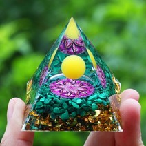 Orgone 피라미드 천연 크리스탈 스톤 에너지 발생기 힐링 자수정 페리도트 레이키 차크라 명상 도구 룸 장식 크리스마스 선물, A21