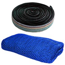 탄력바 컬러 45mm 10YD+그물망 청색 3m x 5m 화물차 트럭 용달 안정망 낙하방지 밴드 벨트 스트랩