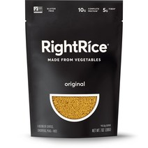 RightRice 채소로 만든 저탄수화물 쌀 오리지널 2팩 - 다이어트 키토 볶음 밥