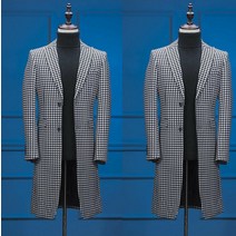 트위드 손담비 2020 BlackWhite Houndstooth 테일러드 핏 롱 슈트 블레이저 피크 라펠 투 버튼 턱시도 New