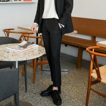 스트라이프 패턴 테일러 더블 & 싱글 수트 셋업