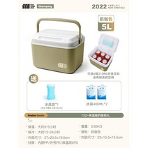 대용량 낚시 아이스박스 대장 쿨러 민물 용품 선상 갈치 캐리어 바다, 5L 베이지색