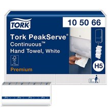 Tork PeakServe 연속 페이퍼 핸드 타월 화이트 H5 프리미엄 압축 12 x 270장 105066