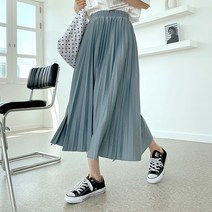 바잉몰 밴딩 플리츠 롱스커트