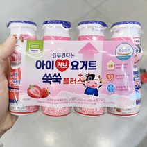 풀무원 다논 아이러브요거트 쑥쑥플러스 딸기 100ml x 4 x 3개 보냉백포장, 아이스보냉백포장