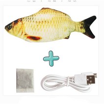 강아지전기장판 고양이 USB 충전기 장난감 물고기 대화형 전기 플로피 현실적인 애완 동물 씹는 물린 애완동물 용품 개, [12] JUMP Cable And Mint