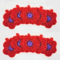 보포 아크릴 주방 설거지용 꽃 수세미 10P 10개입, 1개, 10개