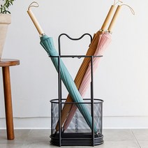 아워리빙 냥냥이 철제 우산꽂이, 블랙