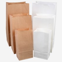 무지 크라프트 종이 각대 봉투 붕어빵, 대 - 화이트