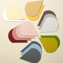 까사무띠 아모르 아망떼 실리콘 티 매트 16color & 2type holder AMORE AMANTE BPA FREE 2P 3P 홀더 테이블 찻잔받침 식탁매트, 초코