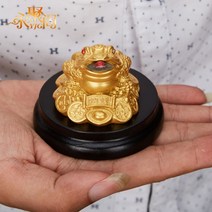 황금 금두꺼비 운수대통 삼족 삼족오 신장 개업 오픈 동 복 두꺼비 선물 재물 대박 돈더미, 5호고동색금섬