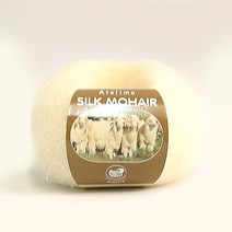 [앵콜스] (10+1)실크모헤어 Silkmohair 레이온 뜨개실 따뜻한 울혼방 겨울실, 01 아이보리