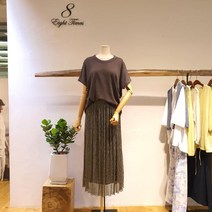 에잇타임즈 메탈 플리츠 스커트(8TCAWSK9071)