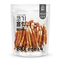 [애견공간] 닭고기 딩고껌 코기홀릭 빅 800g 순중량 과대포장없는 대용량 개껌, 개