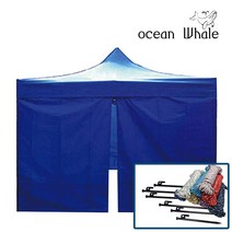 오션웨일 천막 ABCPP 심플세트 3*3 (지붕+프레임+심플바람막이 4면+단조팩(20/30/40)+다용도 로프) 세트 행사용 야외 천막, 3*3심플세트(브라운)+단조팩30CM 8개+로프8개