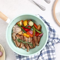 멜로우 마블 세라믹 멀티팬 (뚜껑포함) 24cm, 체리주빌레