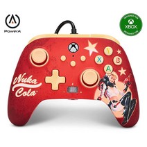 PowerA 인핸스 유선 게이밍 컨트롤러 Xbox 시리즈 X|S용 아크 라이트닝 게임패드유선 비디오 게임 시리즈X|S One용, Nuka Cola