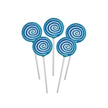 The Snackery 사탕 가게 수제 파란색 및 흰색 소용돌이 막대사탕 블루베리 맛 개별 포장된 빨판 2파운드, 1파운드