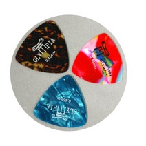 TRIANGLE 0.46mm 삼각통기타피크 Cjf132 기타피크, 랜덤색상, 10개
