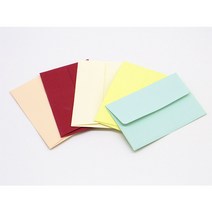 비엘씨 고급 미니 엠보 색지 캘리그라피 메세지 크리스마스카드봉투 초대장봉투 5칼라X5매씩 총25매