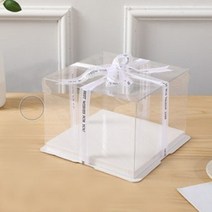 선물 투명 상자 박스 포장 케이스 고급리본 제공, 16*16*20.5, 5개