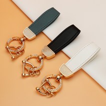 유투카 더뉴 올뉴 모닝 스마트 팩 더뉴 레이 자동차 스마트 키케이스 키커버 키링 차 키홀더 골드라인 실버라인 스트랩, 스트렙 (추가구매), 골드_아이보리