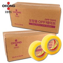 오공본드 국내산 100M 투명 박스테이프 60롤 중포장용, 상세페이지 참조