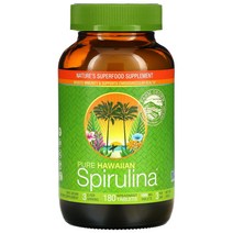 Nutrex Hawaii 뉴트렉스 하와이 Pure Hawaiian Spirulina Spearmint 퓨어 하와이안 스피루리나 스피아민트 1000 mg 180 타블렛, 180정