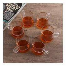 [KT알파쇼핑]모던 내열유리 찻잔세트 6p 유리잔 홍차잔 세트, 기본상품, 쿠팡 본상품선택