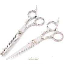 CAILOOM 가정용 헤어 틴닝 셀프커터 아기미용 고급 미용 이발 가위 숯 숱가위 머리숱치기 앞머리가위, 틴닝용(숱전용), 기본