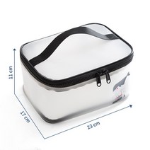 이케아 미요다 수납용품 방수파우치 대형핸들 여행하는 고래 23x17x11cm
