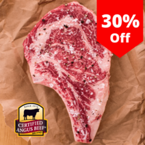 [냉장 숙성] 블랙앵거스 프라임급 토마호크 스테이크 Tomahawk Steak 립아이 Bone in Ribeye 꽃등심 새우살 우대갈비, 700g (가정용 뼈를 자른 짧은 컷)