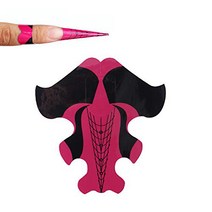 BeautyLeader 100Pcs/Roll Adhesive Stiletto Nail Forms System for UV Gel Acrylic Nail Tips Extension, 1