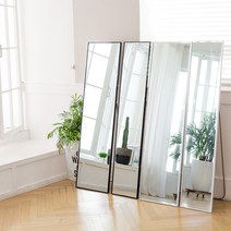 [KT알파쇼핑]아망뜨 400 슬림라인 전신거울 (벽걸이겸용) AM05, 블랙/블랙